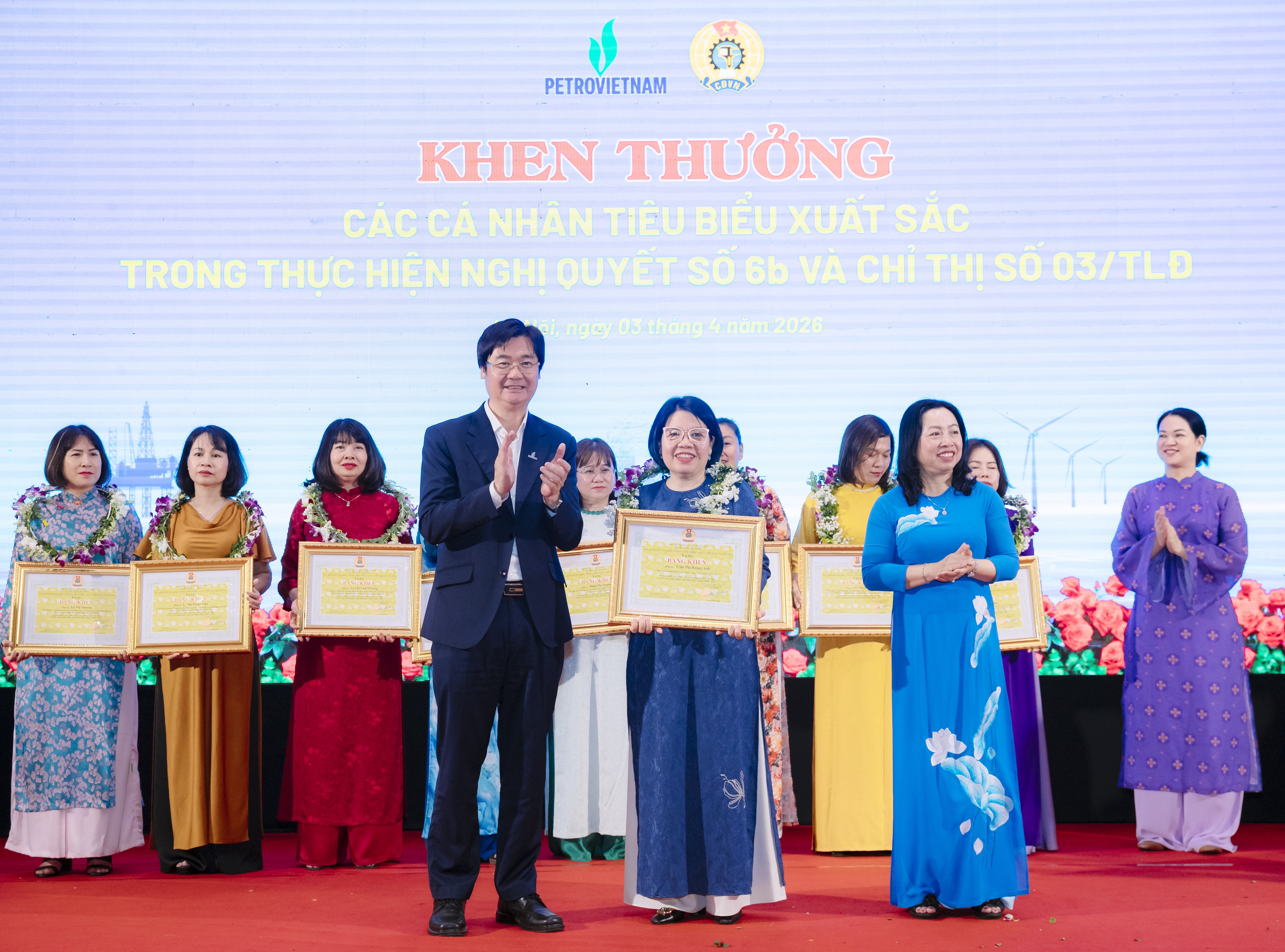 Trưởng Ban Nữ công Công đoàn PV GAS qua các thời kỳ được vinh danh cá nhân tiêu biểu xuất sắc thực hiện Nghị quyết số 6b/NQ-BCH và Chỉ thị số 03/CT-TLĐ giai đoạn 2010 – 2025 Trưởng Ban Nữ công Công đoàn PV GAS qua các thời kỳ được vinh danh cá nhân tiêu biểu xuất sắc thực hiện Nghị quyết số 6b/NQ-BCH và Chỉ thị số 03/CT-TLĐ giai đoạn 2010 – 2025