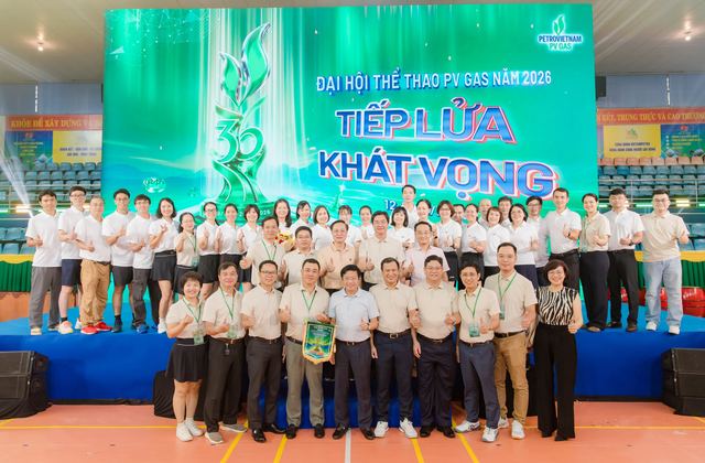 Đại hội Thể thao PV GAS năm 2026: Lan tỏa tinh thần “Tiếp lửa khát vọng”
