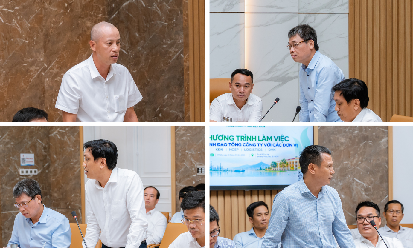 Chủ tịch HĐQT và Tổng Giám đốc PV GAS làm việc với các đơn vị trực thuộc tại khu vực Đông Nam Bộ, định hướng nâng cao hiệu quả hoạt động