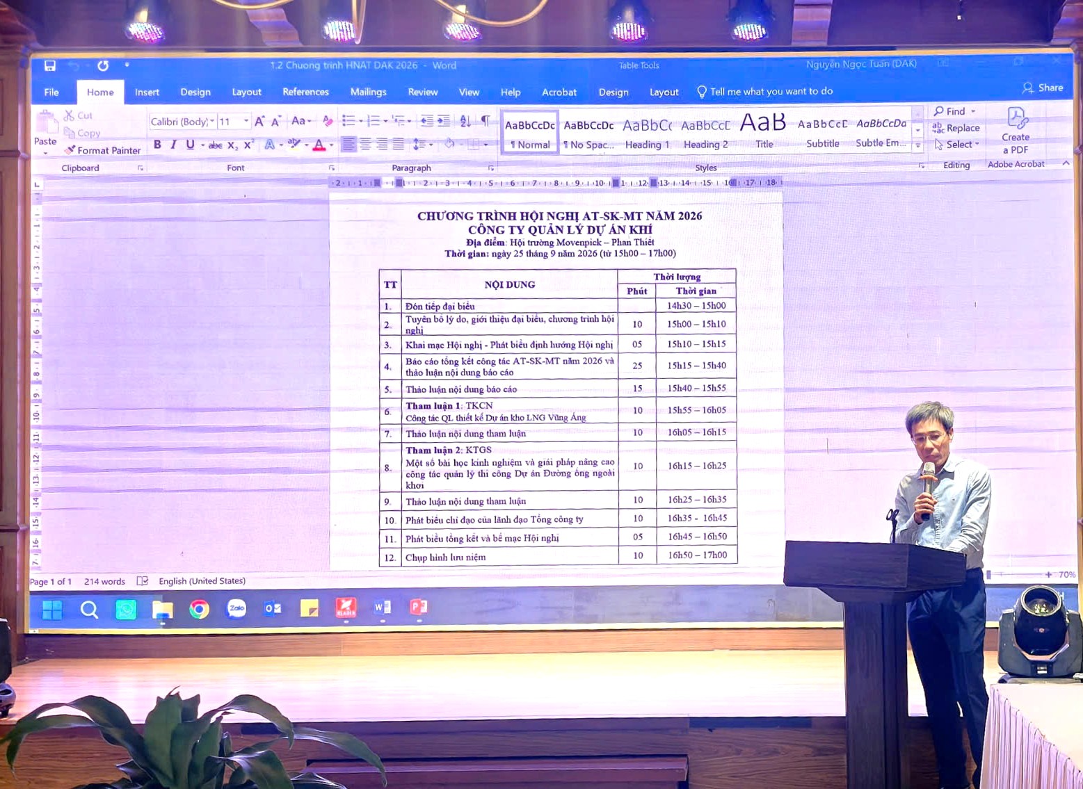 Công ty Quản lý Dự án Khí thúc đẩy văn hóa an toàn tại Hội Nghị AT-SK-MT 2026